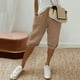 thumbnail image 3 of MKLEKYY Pantalones Cortos Para Mujer, Moda Femenina, Lisos, Con Bolsillos Grandes, Elásticos, Casuales, Capris Con Bolsillos, 3 of 4