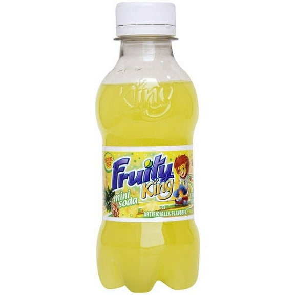 Fruity King Mini Soda, Pineapple, 5.75 Fl Oz