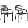 thumbnail image 2 of vidaXL 3 Piece Garden Dining Set Anthracite Steel, 2 of 5