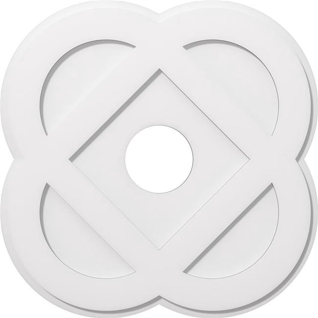 Ekena Millwork CMP28CE-06000 28 in. OD x 6 in. ID Square Charlotte Architectural Grade PVC Contemporary Ceiling Medallion