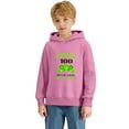 thumbnail image 6 of IWRICH Kids 100 Days of School Hoodies Long Sleeve Fleece Lined Hooded Sweatshirts Cute Tops,Size 2-14 Years Pink 140, 6 of 7