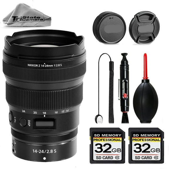 Nikon NIKKOR Z 14-24mm f/2.8 S Lens  64GB STORAGE BUNDLE KIT (International Version)