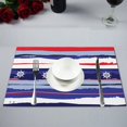 thumbnail image 1 of BSDHOME Motif Rayé en Sea Style Table de Cuisine Napperons pour Table à Manger 12x18 Pouces, 1 of 4