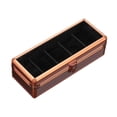 thumbnail image 3 of Bunblic Watch Storage Box, Watch Display Case, Transparent Display Window Travel Adjustable Dividers Watch Organizer Box Carry Case , 5 Slots, 3 of 8