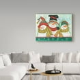 thumbnail image 3 of Trademark Fine Art 'Snowmen With Scarfs' Canvas Art by Beverly Johnston, 3 of 3