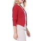 thumbnail image 4 of Blazer de oficina para mujer sin cuello, traje casual de negocios, blazer corto XS rojo, 4 of 8