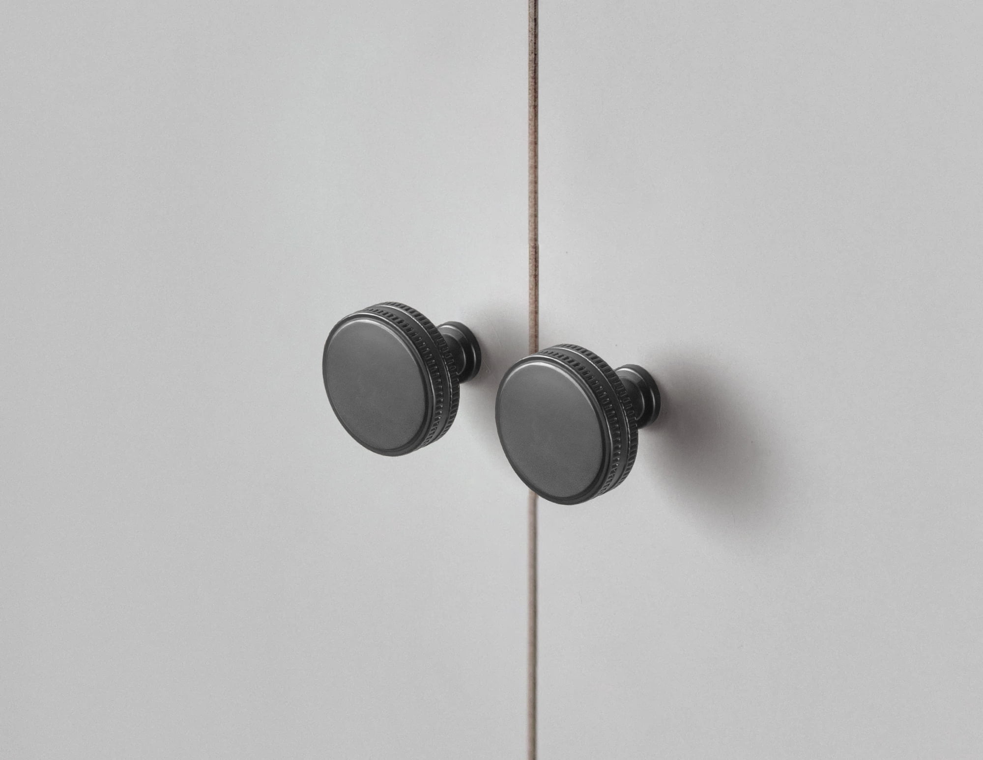 Goo-Ki Matte Black Cabinet Drawer Knobs, Cabinet Handles Zinc Alloy Hardware for Dresser,Wardrobe,Cupboard, 6 Pack