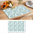 thumbnail image 6 of Farmhouse Leaves Placemats Set of 6, Plants Turquoise Non-Slip Place Mats Washable Table Mats for Kitchen Dining Table Decorations Indoor/Outdoor, 6 of 9