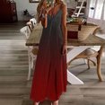 thumbnail image 1 of Ovzne Robes pour Femmes Robe d'Été Robes d'Été pour Femmes Imprimé Sans Manches Col Rond Robe Décontractée Robes pour Femmes Imprimé Liquidation, 1 of 5