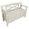 thumbnail image 3 of Metro Entry Way Bench in Engineered Wood Distressed White Finish, 3 of 5
