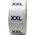 thumbnail image 1 of White Circle XXL Clothing Stickers | 0.75" Inch Round | 500 Pack, 1 of 1