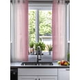 thumbnail image 2 of Pink Grey Ombre Sheer Curtains 45 Inch Length 2 Panels Set for Living Room/Bedroom, Farmhouse Gradient Minimalist Kitchen Curtains Grommet Semi-Sheer Curtains Drapes Voile Window Treatments 42"x45"x2, 2 of 7