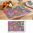 thumbnail image 6 of Colorful Abstract Floral Placemats Set of 4, Countryside Flower Plaid Ethnic Non-Slip Place Mats Washable Table Mats for Kitchen Dining Table Decorations Indoor/Outdoor, 6 of 9