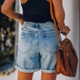thumbnail image 5 of Joernso Jean Shorts for Women High Waisted Ripped Distressed Denim Shorts Summer Stretchy Casual Shorts with Pockets, 5 of 7