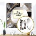 thumbnail image 3 of Designart "Marble Granite Agate with Gold Accents IV" Modern Geometric Square Mirror For Wall Decor - Large Grey Square Mirror Printed Wall Decor - Modern Square Living Room Mirror, 3 of 5