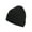 Black, variant on Men's Faux Fur-Lined Rib Cuff Beanie with Tipping, Warm Winter Hat (Black)