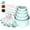 Green, variant on Multiple Sizes Stainless Steel and Food Safe Plastic Stackable Dishwasher Safe Measuring Cups With 5 Measuring Spoons
