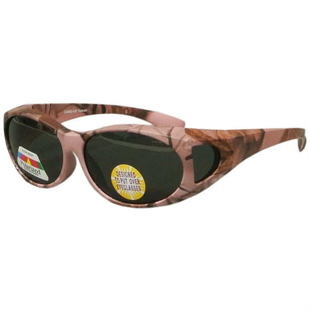 Texcyngoods Womens PINK Camo FIT OVER Sunglasses Wear Over Eye