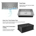 thumbnail image 4 of 32 x 18 inch Undermount Workstation Sink, Stainless Steel Single Bowl Kitchen Sink 18 Gauge, 4 of 7