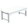 thumbnail image 2 of GARDEN Plastic Adirondack Backless Outdoor Bench for Patio Entryway, White, 2 of 10