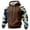 Light Brown, variant on Men's Pullover Hoodie Long Sleeve Raglan Sweatshirt with Abstract Print Casual Loose Fit Kangaroo Pocket Dark Blue L