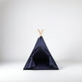 thumbnail image 4 of IFANLANDOR Cat Teepee Tent For Indoor Cats Pet Teepee Tent Navy Oxford Cloth 1Pcs, 4 of 5