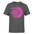thumbnail image 3 of Being Strong is the only Choice with Pink Sun Breast Cancer Awareness T-shirt for Men Charcoal Size-3XL, 3 of 5