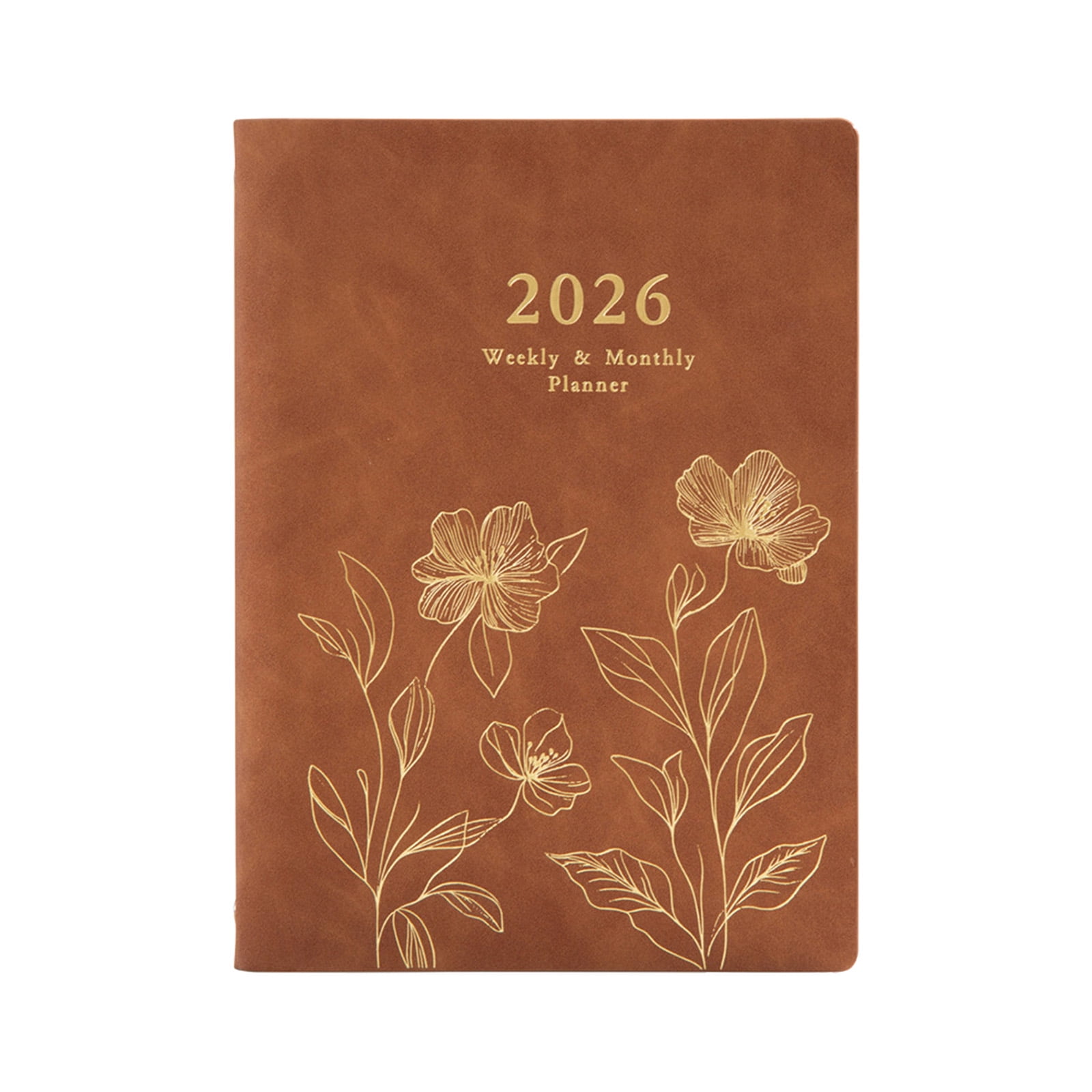 2026 PU Weekly Notebook Refillable Binder with Dated Pages Academic Planner for Men Women