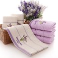 thumbnail image 1 of Toallas bordadas de lavanda púrpura, algodón de alta calidad, ba?o grande, absorbente suave, juego de cara de playa para ZefeiWu 8390614037229, 1 of 1