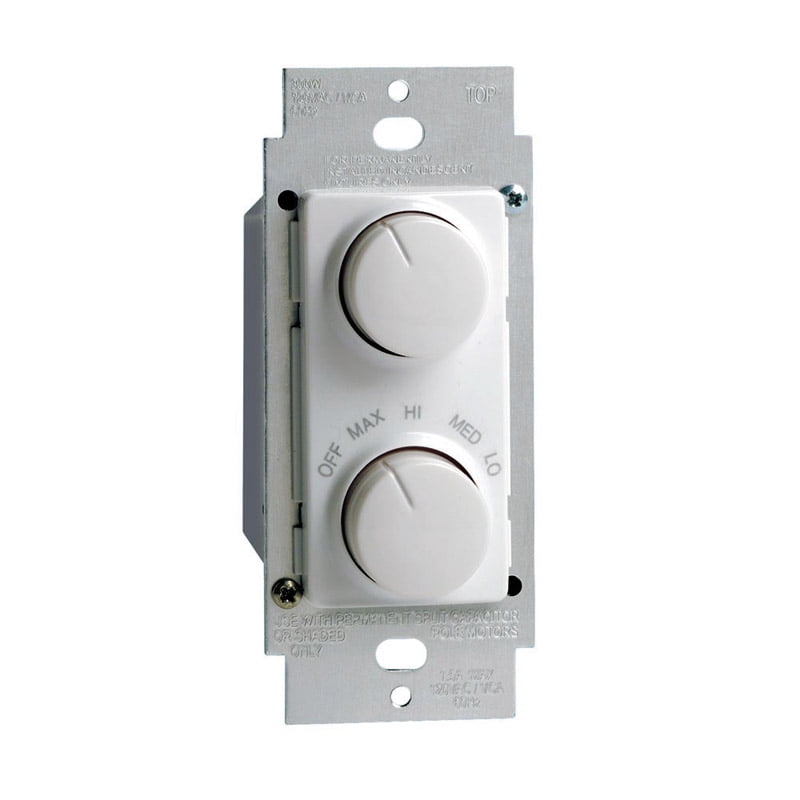 Leviton Rotary Fan Control White 1 pk
