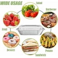 thumbnail image 6 of 40 Pack Foil Pans with Plastic Lids 8 X 8 Inch Disposable Aluminum Tin Foil Baking Pans Meal Prep for Catering Party Meal Prep, Take Out, Freeze, Food Storage, Prepping Food, 6 of 7