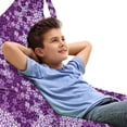 thumbnail image 1 of Flower Lounger Chair Bag, Lilac Flowers Blossoms in Spring Romantic Meadow Happy Fun Countryside Print, High Capacity Storage with Handle Container, Lounger Size, Purple White, by Ambesonne, 1 of 5
