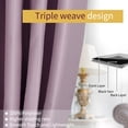 thumbnail image 2 of PiccoCasa 2Pcs Blockout Window Curtain for Kitchen, 52 x 95 inch Purple, 2 of 6