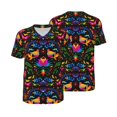 thumbnail image 6 of Rocae Mexican Flower Traditional1 for Breathable Men's Baseball T-Shirt Fashionable Casual Baseball Jersey, Moisture-wicking Sportswear Large, 6 of 9