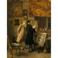 thumbnail image 3 of Ernest Meissonier 15x18 Black Modern Framed Museum Art Print Titled - An Artist Showing His Work (19th Century), 3 of 5