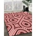 thumbnail image 3 of Ahgly Company Machine Washable Indoor Square Transitional Pastel Pink Area Rugs, 3' Square, 3 of 7