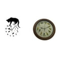 thumbnail image 1 of Reloj Colgante Silencioso Con Forma De Gato, Con Movimiento Silencioso Y Alarma De Canto De Pájaros, Ideal Para Una Elegante Decoración De Estilo Rústico, Sala De Estar, Comedor, Escuela,, 1 of 7