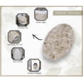 thumbnail image 3 of Soft Microfiber Bathroom Toilet Lid Cover, Machine Washable Seat Covers, 18x18, Stays in Place Rubber Backing, Fits Most Round, Elongated and Oblong Lids, Home Decor Accessories, Ivory, 3 of 8