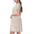 thumbnail image 2 of Disketp pita baked bread para Vestido de Manga Corta para Mujeres, Vestidos de Verano para Mujeres, Casual y Holgado para la Playa, 2 of 6