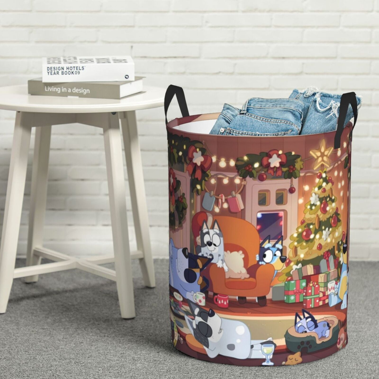 Johaoi Bluey Pattern Round Large Laundry Basket -Storage Basket - Toy Storage Basket, Perfect as Hamper, Kids Room Storage, and Toy Containment-