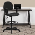 thumbnail image 2 of Scranton & Co Patterned Ergonomic Drafting Chair in Black with Arms, 2 of 9