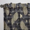 thumbnail image 3 of Designart 'Golden Pineapple On Black Horizantal' Mid-Century Modern Curtain Panel, 3 of 5