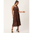 thumbnail image 5 of Moomaya Women's Printed Sleeveless Chic Dress, Square Neck, Strap Midi Dress, 5 of 8