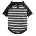 thumbnail image 2 of Deago Dog Striped T-Shirt with Leash Ring Warm Breathable Winter Pet Apparel Colorful Soft Puppy Sweatshirt Clothes for Small to Medium Dogs Puppy (Black, M), 2 of 8