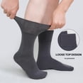thumbnail image 6 of Mens Dress Socks, AMITOFO Cotton Breathable Pattern Socks with Non-Binding Loose Top, Classic Mid Calf Socks for Office and Business Wear, 6 Pairs Multi-Color, 6 of 8