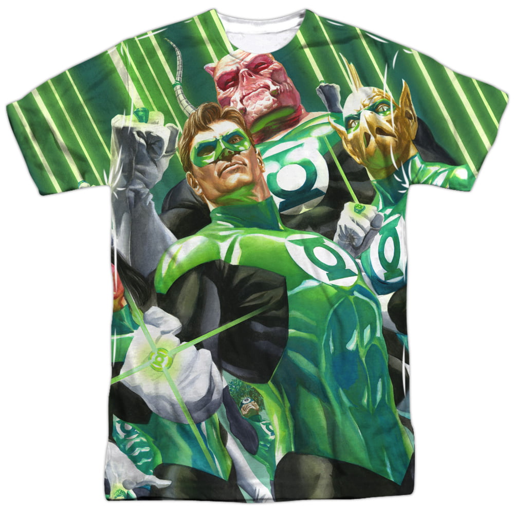 Earth Sector Adult Ringer T Green Lantern Shirt S