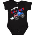 thumbnail image 3 of Inktastic Happy Fourth of July Monster Truck Boys or Girls Baby Bodysuit, 3 of 5