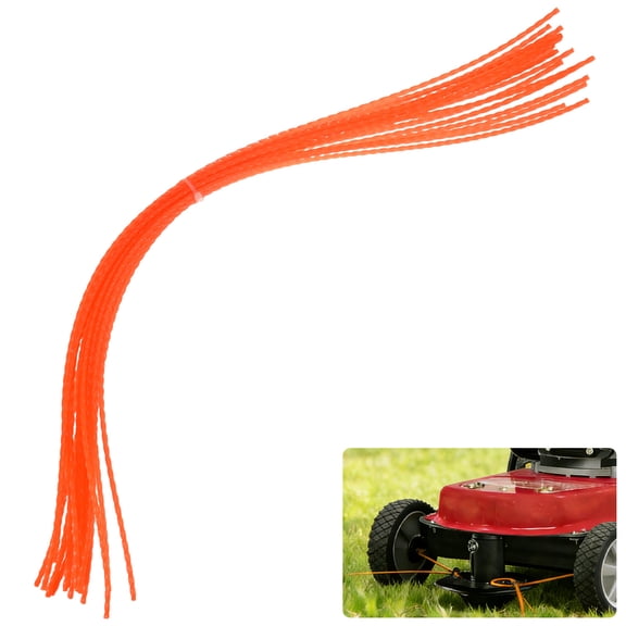 Uxcell 20-Pack Pre-Cut Trimmer Line, 0.157 Inch x 25 Inch Spiral Nylon Replacement Line for Universal Walk Behind Mower[Red]