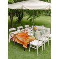 thumbnail image 3 of Outdoor Tablecloth with Umbrella Hole and Zipper, Orange Pumpkins Fall Rectangle Table Cloth 60x84 Inch Waterproof Tablecloth, Thanksgiving Botanical Sunflower Rustic Picnic Table Cover for Patio, 3 of 7