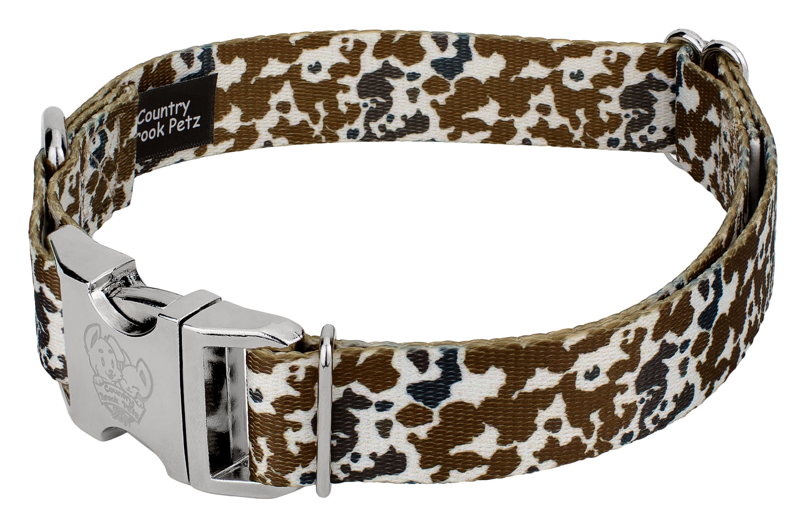 Country Brook Petz® Premium Cow Print Dog Collar, Small